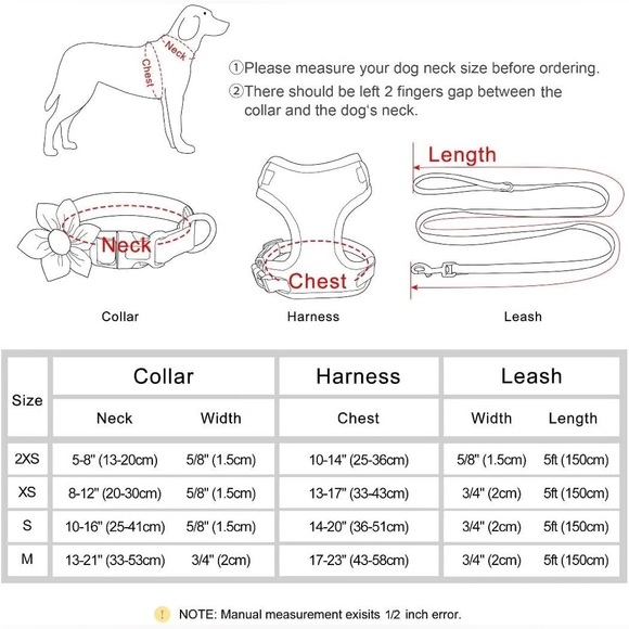 Beirui Cute Girl Dog Collars, Harnesses & Leashes Set - Size XS - Picture 10 of 10